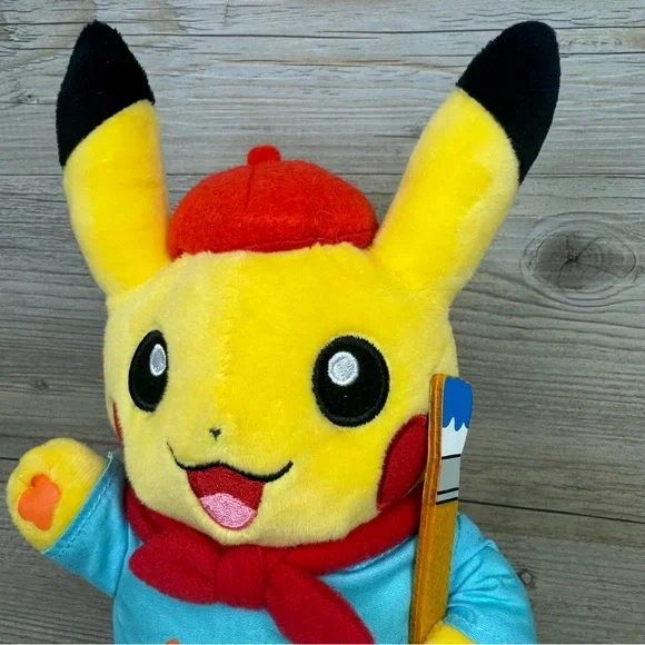 POKEMON CENTER 2015 MONTHLY PIKACHU PAINTER PLUSH TOY (OCTOBER)